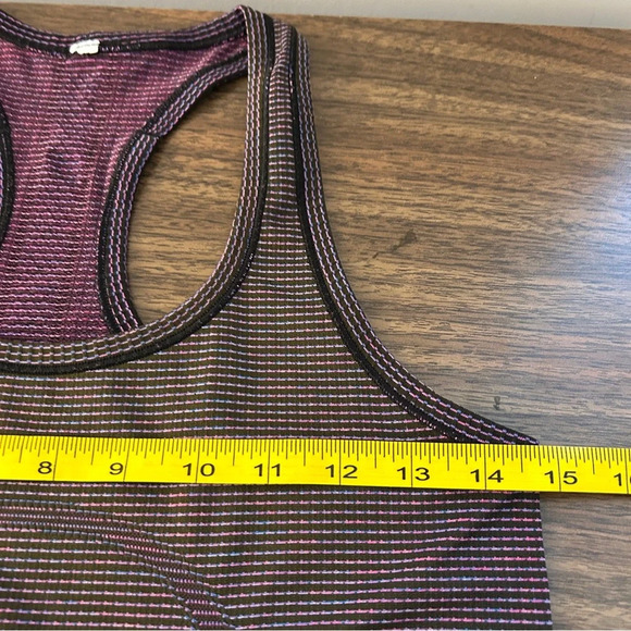 lululemon athletica Black and Pink Striped Tank Top 6 - Picture 6 of 8